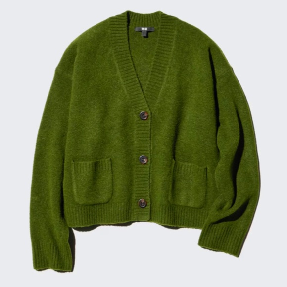Uniqlo Souffle Yarn Short Cardigan Size Small - Picture 1 of 8